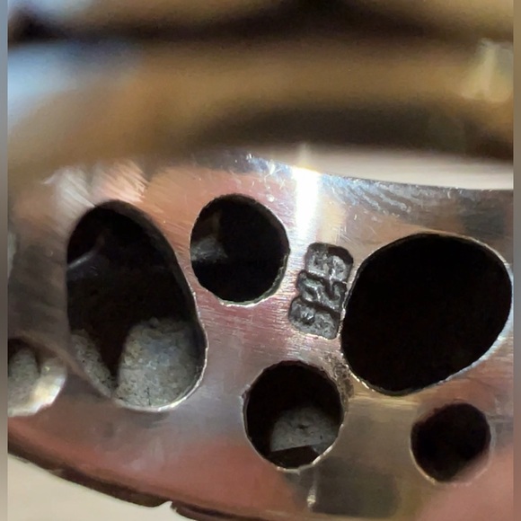 Vintage Sterling Silver Bali Indonesia Crossover Cobblestone Ring, Size 5, 6g - Picture 6 of 10